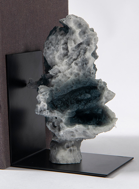 新中式太湖石书档书靠创意摆件酒店别墅办公室书桌书柜样板房软装