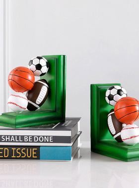 美式家居装饰书立工艺品 创意书靠书架书柜书房欧式摆件复古书挡