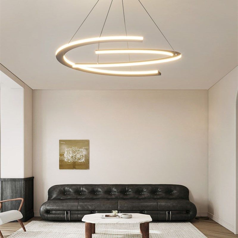 简约创意螺旋圆形客厅餐厅书房间卧室艺术环形北欧月球星球吊灯具,淘宝优惠券,粉丝福利购,淘宝优惠卷