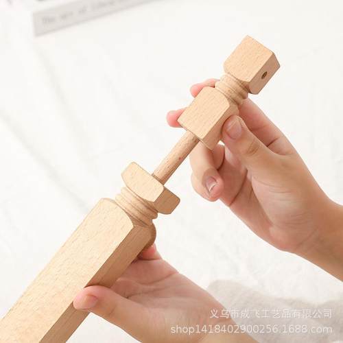 通可调用节台式绣架榉榉木绣架木桌面绣架子绷绣刺绣十字绣框工具 - 图1