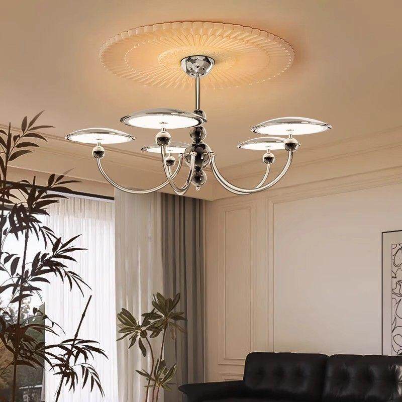 782碟中古风法式中山灯具奶风创意飞护眼厅大主灯油胡桃木色客厅,淘宝优惠券,粉丝福利购,淘宝优惠卷