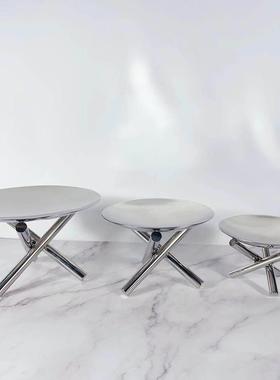 简约现代品金属不钢水果盘锈盆软装果饰样板间餐桌8203托盘收纳盘