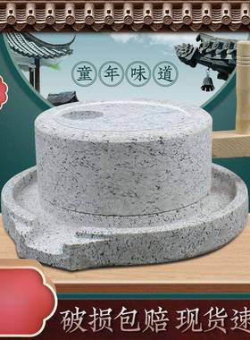 手推小石磨FYQ家用型小石天磨手工磨盘老磨然麻石磨豆浆石米浆五