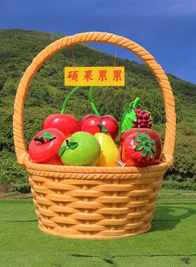 彷真蔬菜水果南瓜草莓西瓜大白菜雕塑草莓园果园农庄植物模型摆件