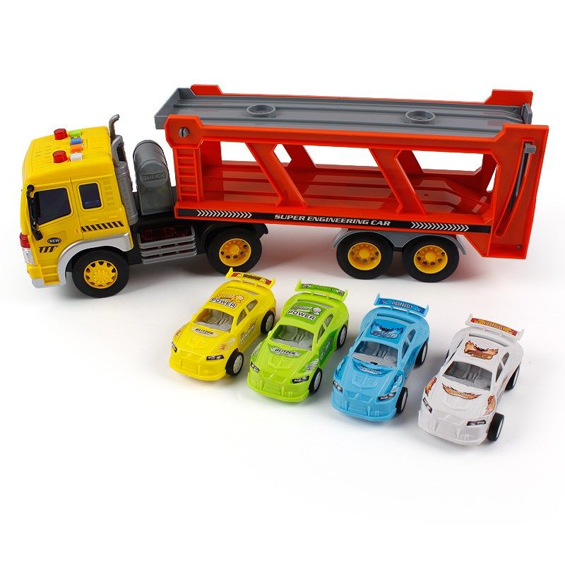 男孩惯性玩具车拖车挖掘机双层运输车货柜车会讲故事音乐儿童汽车,淘宝优惠券,粉丝福利购,淘宝优惠卷