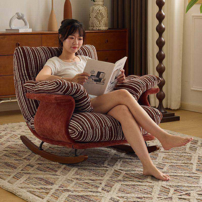 复古单人摇椅大人家用阳台客厅休闲沙发可躺可睡中古风懒人摇摇椅,淘宝优惠券,粉丝福利购,淘宝优惠卷
