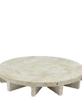 简约黄洞石摆间件样板售楼处客书OYQ房桌面厅纳收托盘装饰品