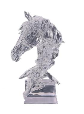 DS0409欧物浅蓝色马头树脂摆件后现代酒店墅展厅玄关动别北软装饰