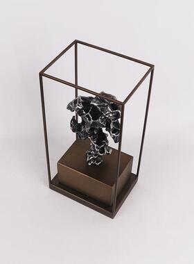 现代MC-TY-68中式湖石铁艺框架展示新件展厅售楼处大堂隔断摆太茶