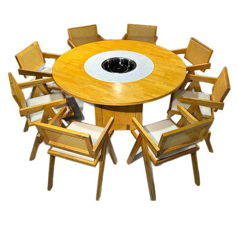 实木火锅桌电串磁炉一体商用沉式下烤肉AK-112桌火串锅店桌子火锅,淘宝优惠券,粉丝福利购,淘宝优惠卷