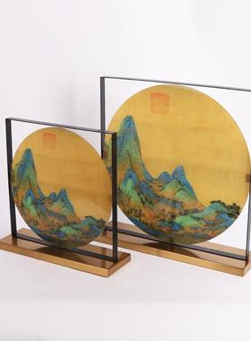 中MC-TY-77新楼式千酒里江山亚克力屏风摆件样版房售处店大堂桌面