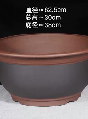 六方紫砂花盆陶瓷特大号发财树花盆种铁树大花盆50cm以上宜兴正品