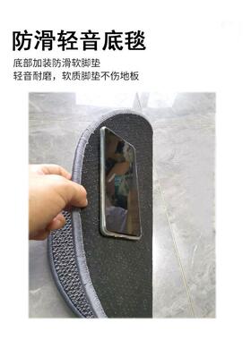 站立圆形致密天然鹅卵石指压板玉华石足部按摩垫穴位垫公园鹅软石