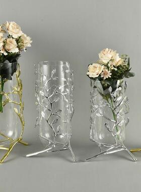 欧式玄创花瓶意摆件客厅插花现代简约家电视居柜关桌面装饰品-摆