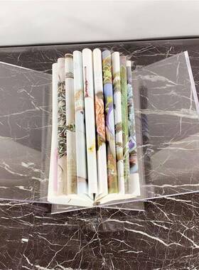 现代简约售楼处间样板1435大理石亚克力书书报夹摆杂件志架软装架