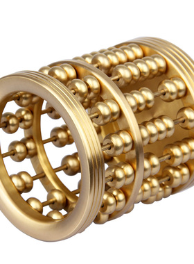 卓豪铜制算盘笔筒饰品笔筒饰品饰品实心竹制铜制笔筒饰品书桌