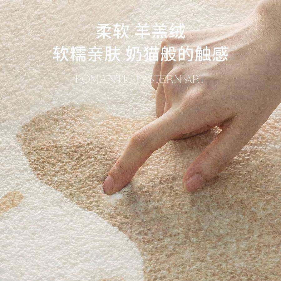 东方侘寂圆形地毯垫客厅简约房书桌椅子书加厚仿羊卧室-床边绒毯,淘宝优惠券,粉丝福利购,淘宝优惠卷