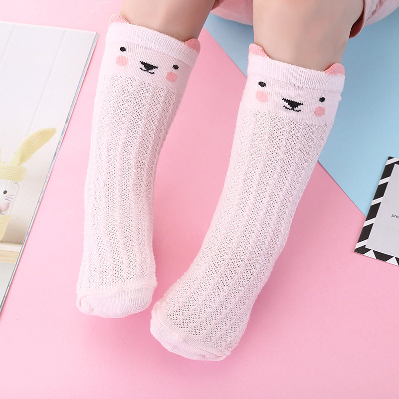 新生婴儿长筒袜子男女童夏季薄款网眼纯棉宝宝夏天高筒过膝防蚊袜,淘宝优惠券,粉丝福利购,淘宝优惠卷