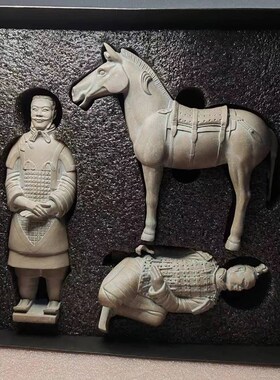 大秦锐士兵马俑摆件工艺品陕西西安旅游纪念品将军俑仿古宝藏套盒