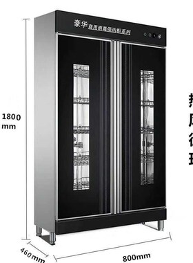 乐华康消毒柜商用立式钢双门臭氧家用饭店厨房碗碟茶杯消毒保洁柜