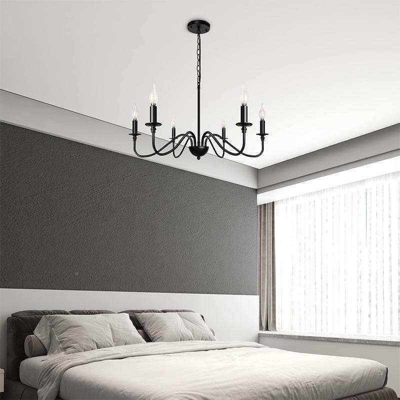 美厅式复艺客厅黑色古吊灯个性铁57608创意客厅餐灯卧室书房蜡烛,淘宝优惠券,粉丝福利购,淘宝优惠卷
