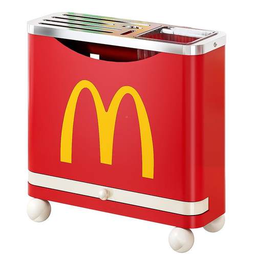 创薯胜天厨DJ-010房具不锈钢白色条红刀架台面壁挂置物刀收纳 - 图3