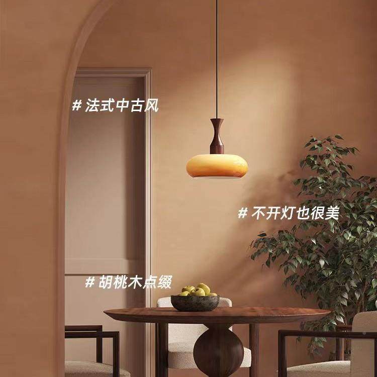 2025新吊款法式古风餐18厅灯家复用古胡中桃木艺术造型餐桌灯吧台,淘宝优惠券,粉丝福利购,淘宝优惠卷