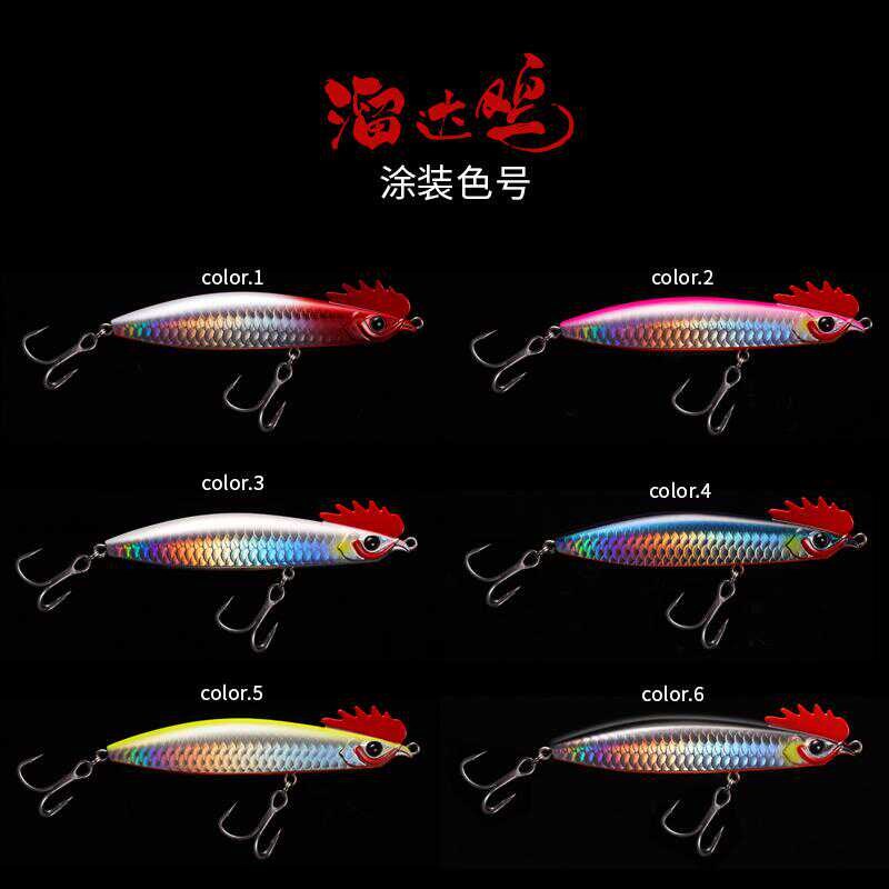 翼路猎人溜达鸡远投颤沉铅笔路亚饵淡水通杀野钓翘嘴海鲈专用假饵 - 图1