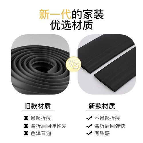软踢脚线自粘墙贴幼儿园墙角地角线翻新丑装饰防撞条地脚线 - 图3
