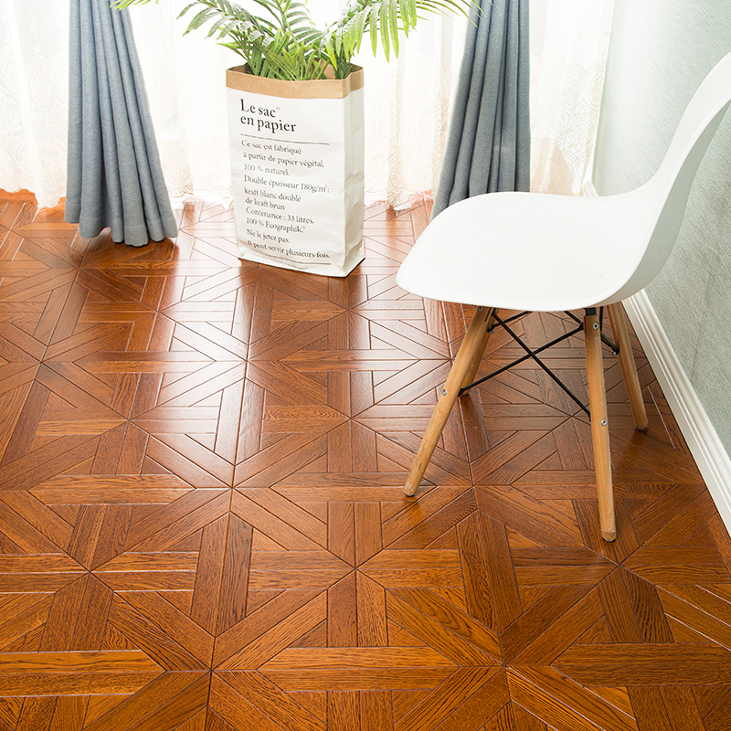 橡木拼花地板实木多层复合新三层实木地热地暖客厅卧室E0过道吊顶 - 图1