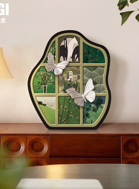 中古风客厅桌面蝴蝶摆件宋代美学茶台电视柜场景布置复古软装摆台