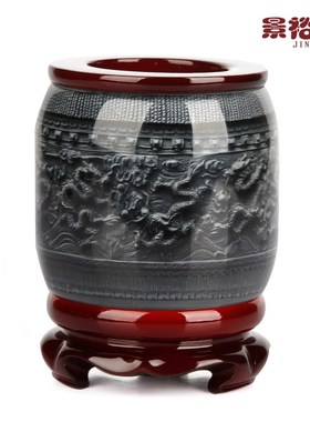 景裕泰九龙壁创意办公桌笔筒文房四宝书房书桌摆件教师节礼品