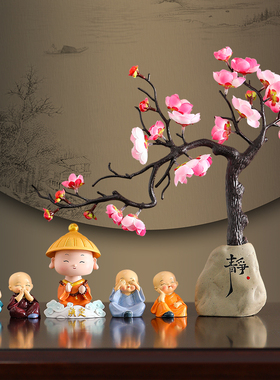 创意中式客厅玄关家居电视柜酒柜装饰品摆件书房办公室桌面小摆设