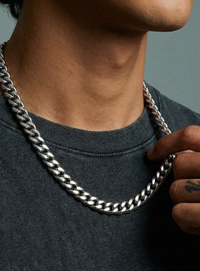 Zippo/之宝大都会古巴项链男士古巴链简约百搭高级感锁骨链礼物