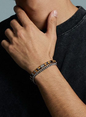 Zippo/之宝沙丘虎眼石手链男士古巴手链简约设计高级感百搭礼物