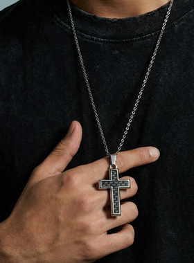 Zippo/之宝同心十字架项链男士拼色欧美潮流高级百搭小众个性礼物