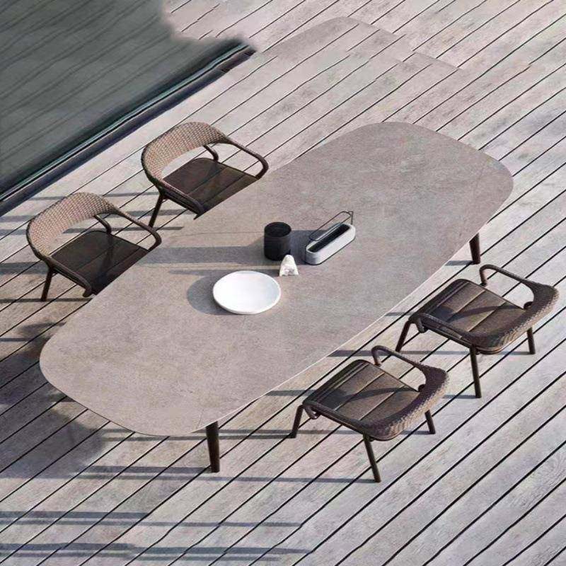 户外桌椅庭藤院别墅高室椅端外休闲藤花园阳台岩板餐桌露台编syg-,淘宝优惠券,粉丝福利购,淘宝优惠卷