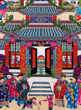 老式布供奉祖先神位老祖宗家谱族谱挂画神位图宗谱挂竹子家堂轴子