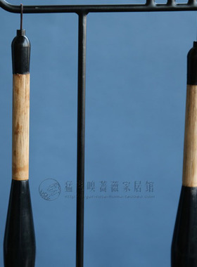 新中式禅意金属毛笔架摆件书房书桌办公室桌面极简样板房软装饰品