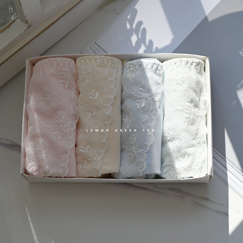 礼盒装日单清新纯全棉中腰女士内裤 无痕包臀少女短裤有加大,淘宝优惠券,粉丝福利购,淘宝优惠卷