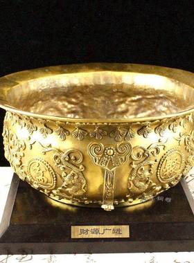 28cm口径摆聚宝盆件家居装饰工艺CBF室品办公桌面