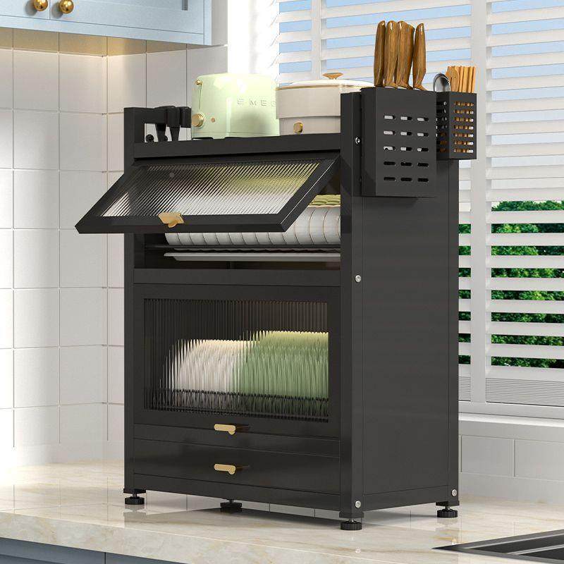 厨房置物架带YYWOZMLD门防尘碗碗纳碟收纳柜家用多功能盘筷子勺沥,淘宝优惠券,粉丝福利购,淘宝优惠卷