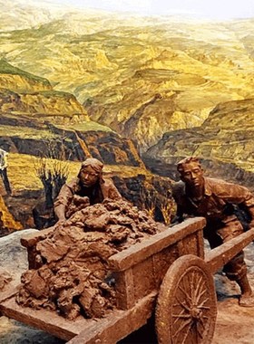 知青岁月雕塑玻璃钢仿铜下乡劳作情景小品定制大型铸铜人物雕像