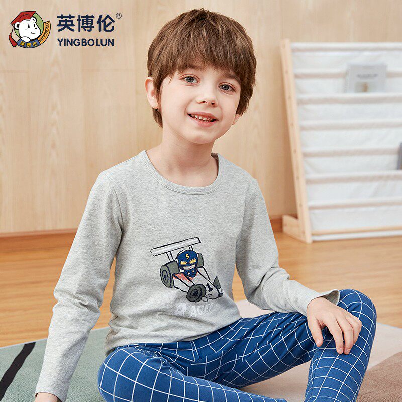 英博伦儿童内衣套装纯棉男童秋衣秋裤小男孩宝宝睡衣中大童棉毛衫,淘宝优惠券,粉丝福利购,淘宝优惠卷