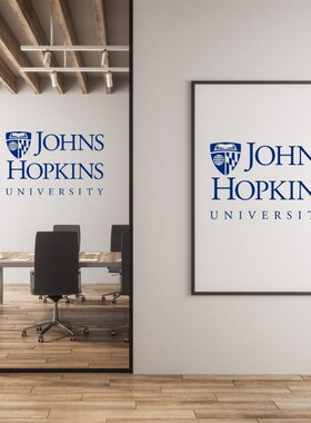 JHU约翰霍普金斯大学墙贴办公室玻璃贴纸装饰个性创意车贴咖啡厅