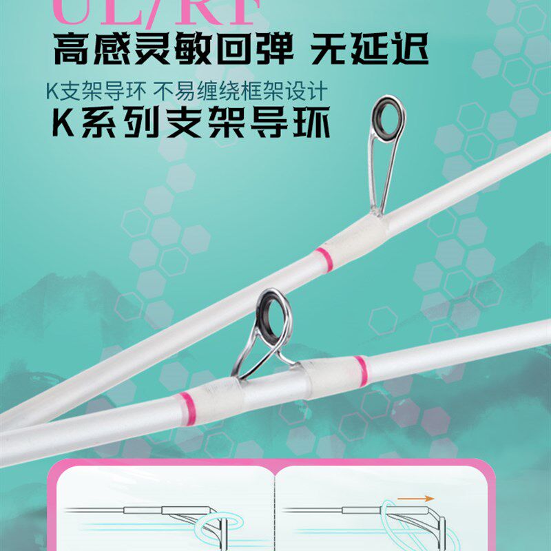 Cardilon Qingxi Morning Fish multi-section portable micro-route rod carbon horse mouth rod ultra-soft UL-adjusted stream ejection rod