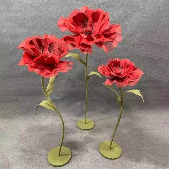 新款婚礼摆件真丝花路引丝网花舞台立杆泡沫花装饰橱窗婚庆道具