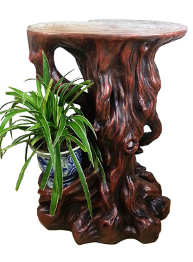 摆件流水景假山喷泉工艺轮装饰风水架子花盆底座坐玄关招财托鱼缸