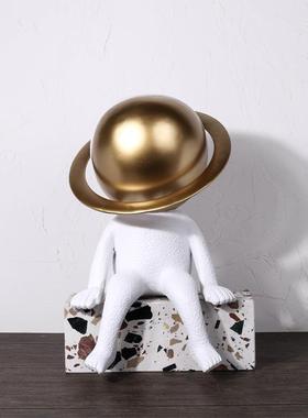 代CGI简约创意现宇几航板员摆件样间书房电视柜售楼处边软装饰品