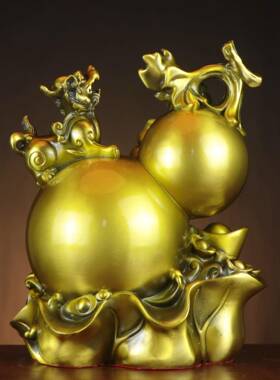 铜福禄兽黄禄铜葫芦葫黄芦貔貅家居财店铺铜摆件福寿字GDE貔貅